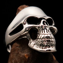 Excellent Mens Biker Ring grinning Phantom Skull - antiqued Sterling Silver - £85.19 GBP+