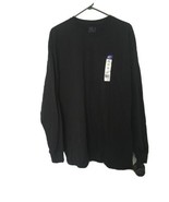  Fruit Of The Loom Men&#39;s Long Sleeve T-Shirt Crew Neck Size XL Black - $21.56