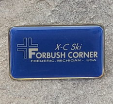 Ski Forbush Corner Resort X-C Union Made Resort Vintage Lapel RARE Pin Michigan - £19.61 GBP