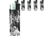 Vintage New Years Eve D6 Lighters Set of 5 Electronic Refillable Butane  - $15.79