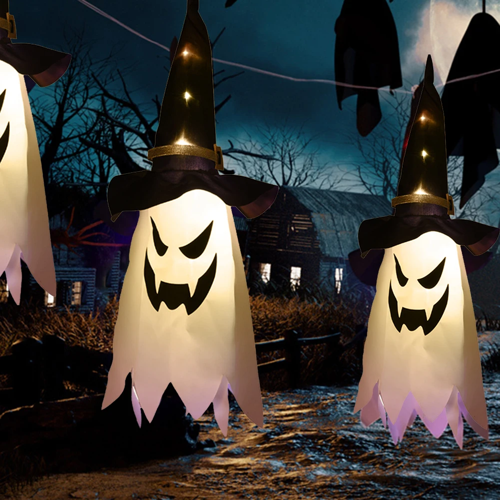 Play LED Halloween Decoration Flashing Light Gypsophila Ghost Festival Dress Up  - £23.18 GBP