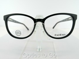 BEBE BB 5166 (001) JET BLACK 52-15-140 Eyeglass Frames - £20.54 GBP