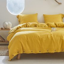 Yellow Cotton Duvet Cover, Decorative Cotton Bedding, Yellow Duvet Cover... - $34.29+