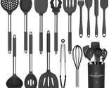Silicone Cooking Utensil Set, 15Pcs Silicone Cooking Kitchen Utensils Se... - £34.47 GBP