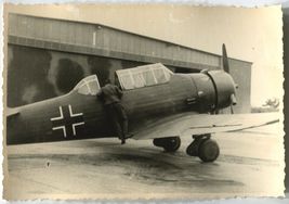 German WWII Photo France NA 57 Yale Aircraft Reused by Luftwaffe 03554 - £11.85 GBP