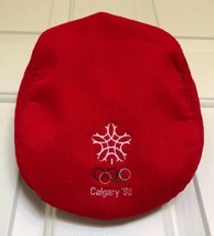 Vintage 1988 Calgary Winter Olympic Games *Flat Cap* Corduroy one size snap back - £19.71 GBP