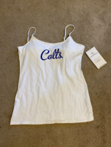 Indianapolis Colts All Sport Couture NFL Women&#39;s Double Camisole Tank Top NWT XL - £14.28 GBP