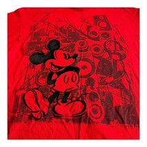 Disney Mickey Mouse 3d Velvet Retro T-Shirt Size 2XL XXL Red Music Boomb... - £12.64 GBP