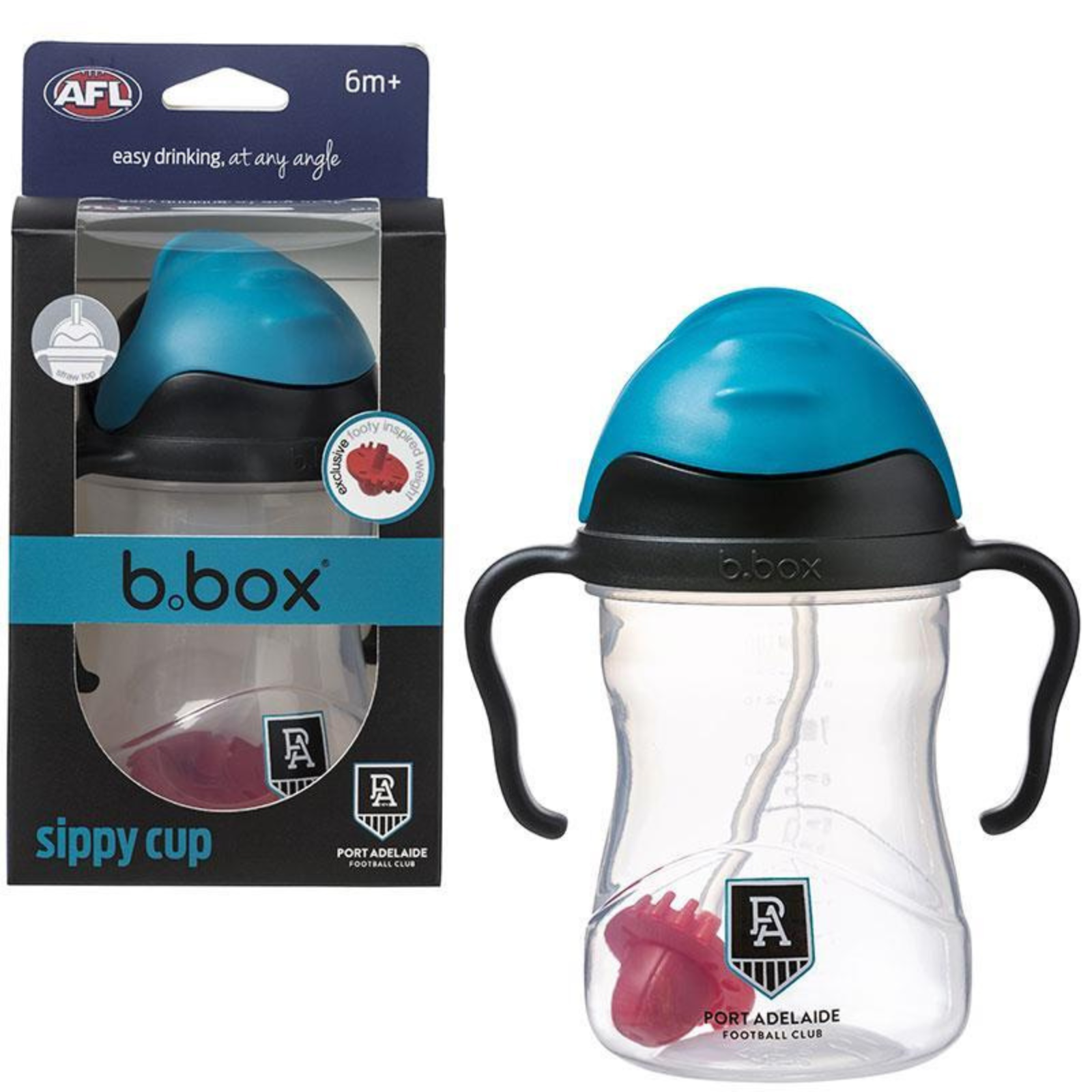 B.Box Sippy Cup AFL Port Adelaide 240ml - $78.35