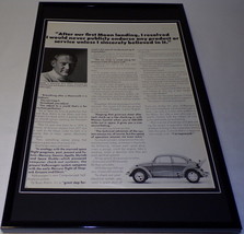 Buzz Aldrin 1972 Volkswagen Framed 11x17 ORIGINAL Vintage Advertisin​g P... - £54.36 GBP