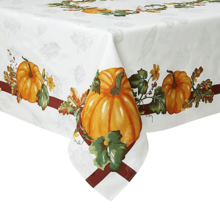 Autumn Medley Pumpkins Damask 60x84 inch Thanksgiving Tablecloth (Seats ... - $31.44