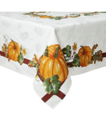 Autumn Medley Pumpkins Damask 60x84 inch Thanksgiving Tablecloth (Seats ... - $31.44