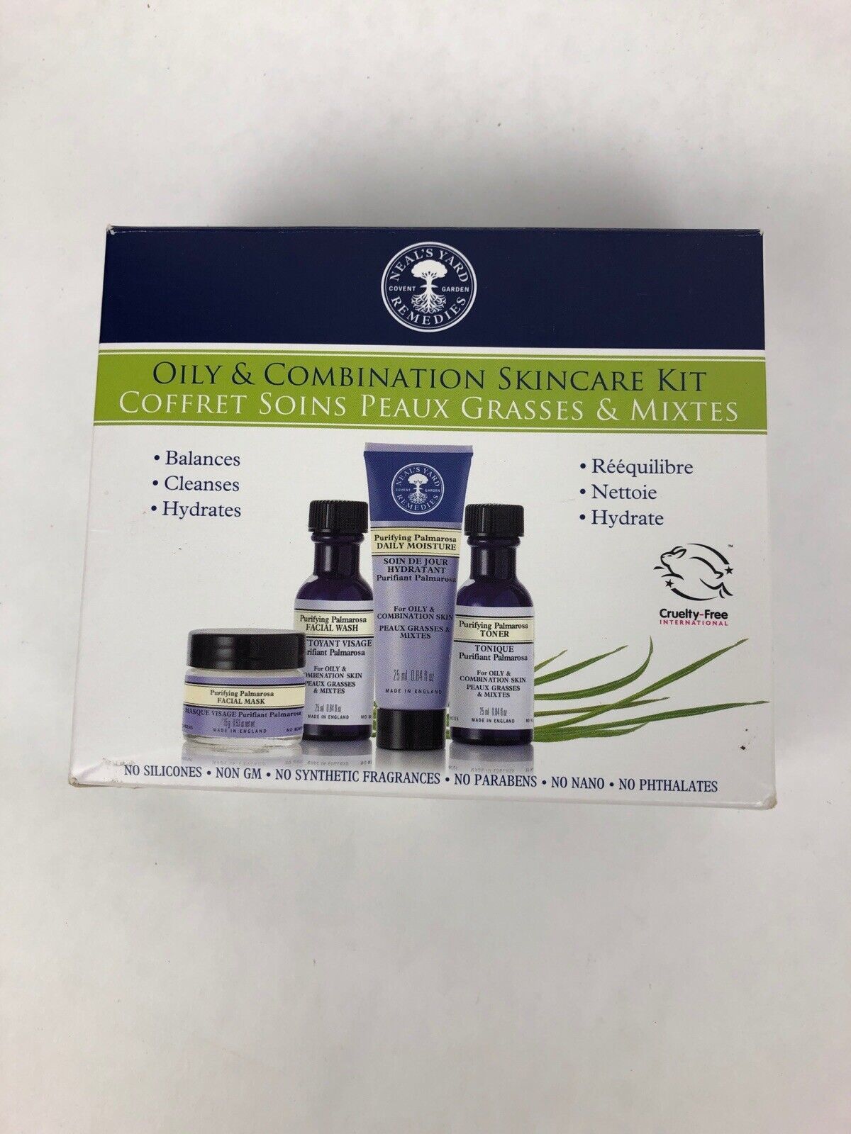Neal’s Yard Remedies NYR Oily &amp; Combination Organic SKIN CARE Kit Cruelt... - $27.99