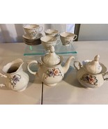 13 Piece Vintage Tea Set Includes Pot, Creamer ,Sugar Bowl ,4 Cups &amp; 6 S... - $74.13 CAD