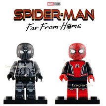 2pcs/set Spiderman Far From Home Peter Parker Stealth suit Minifigures New - £6.36 GBP
