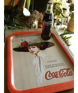 Vintage Coca Cola Serving Tray Metal Tin Sign Hamilton King 1971 - $54.09 CAD