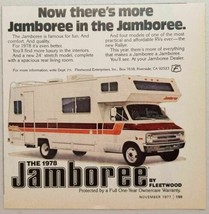 1977 Print Ad The 1978 Fleetwood Jamboree Motor Home Riverside,CA  - $9.30