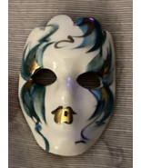 New Orleans Handmade 2-Inch Ceramic Mask Lapel Pin – Gold Lip Detail - $27.33 CAD