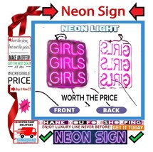 ? GIRLS GIRLS GIRLS Custom ➕? NEON SIGN Light Up WALL DECOR ?BUY NOW❗? - $1,840.56 MXN
