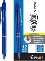 Pilot, Frixion Clicker Erasable Gel Pens, Bold Point 1 Mm, Pack Of 12, Blue - £29.31 GBP