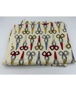 Anna Griffin Pinelope Collection Scissor Print Fabric 42&quot;x36&quot; plus 2 19&quot;... - $371.16 MXN
