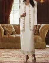Mother of Bride Groom Women&#39;s Wedding Bridesmaid 3PC bead skirt suit plu... - £126.91 GBP