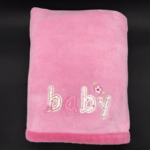 Baby Starters Blanket Plush Embroidered Baby Flower Bow - £17.00 GBP