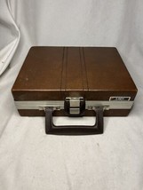 Vintage Savoy Brown Vinyl 16 Cassette Tape Holder carrying travel case - £11.94 GBP
