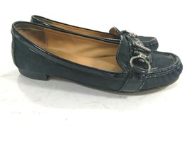 COACH Elkie Women’s Black Leather Slip On Loafers Size 7 B  - $24.75