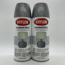 2 Pack - Krylon Silver Hammered Finish Spray Paint 3901, 12 oz each - £24.86 GBP