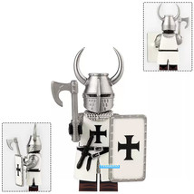 Castle Kingdoms Medieval Teutonic Knight Minifigure Lego Compatible Bric... - £2.74 GBP