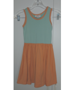 DOT DOT SMILE GIRL&#39;S SLEEVELESS GREEN/ORANGE PULLOVER KNIT DRESS-5/6-WOR... - $16.83 CAD