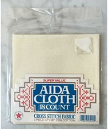 Super Value 18 Count Aida Cross Stitch Fabric - Ivory 100% Cotton 12&quot; x 18&quot; - $6.44 CAD