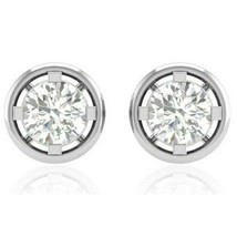 0.70CT Exzellent Künstlicher Diamant Solitaire Ohrstecker Vergoldet Silber - £100.98 GBP