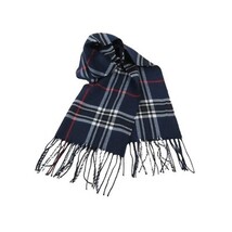J.Valintin Unisex Plaid Scarf Soft Feel Acrylic Fashion Design #Scarf2 Navy Blue image 4