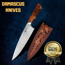 7&quot; DAMASCUS HANDMADE GYUTO CHEF&#39;S KNIFE WOOD HANDLE KITCHEN COOKING TOOL... - $172.00