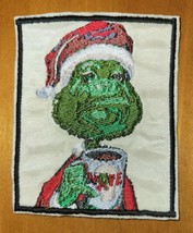 Grinch With Coffee - Christmas - Iron On Patch       10828 - £7.66 GBP