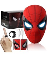 Spider Superhero Mask with Moving Eyes and LED Lights - Remote Control Ring - $69.99
