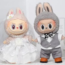 Kawaii Labubu Wedding Outfit, Wedding Outfit for Labubu Heart Love Coupl... - $14.04