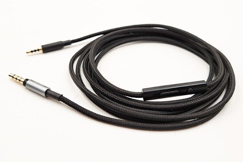 Nylon Audio Cable with mic For JBL Synchros E30 E55BT  Chrome Edition LIVE660NC  			
