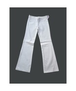 Amelia Cream Boot Cut Trouser Cotton Pants Sz M  - £26.24 GBP