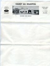 Ruidoso New Mexico Camp La Blanca Cabins &amp; Service Station Stationary 19... - $39.56