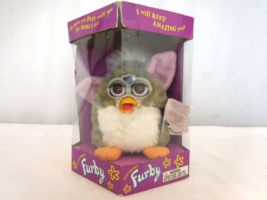 Electronic Furby 1998 Model 70-800 Gray and White with Mane New in Box - £53.58 GBP