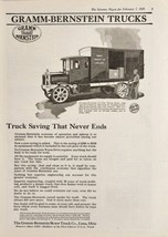 1920 Print Ad Gramm-Bernstein Motor Trucks 3 1/2 Ton Delivery Pioneer Lima,Ohio - £18.49 GBP