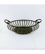 Decorative Metal Basket Curved Design Table Centerpiece Home Decor Accent - £29.69 GBP