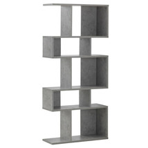 5 Cubes Ladder Shelf Corner Bookshelf Display Rack Bookcase-Gray - Color... - $112.95