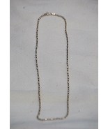 Sterling Silver Signed MWS Marked .925 Italy Beaded Necklace 18&quot; Long - £23.45 GBP