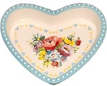 Pioneer Woman ~ HEART Shaped ~ Ceramic ~ 6.5 x 4.75 x 1&quot; ~ Teal Gingham ... - £26.13 GBP