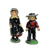 Vintage Cast Iron Amish Children Pennsylvania Dutch Boy Girl Figurines G... - $278.32 MXN