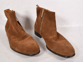 Zara Mens Brown Suede Ankle Leather Boots 43  - $49.50